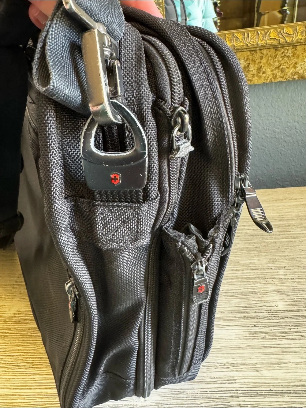 Victorinox Swiss Army Expanding Laptop Briefcase with Padded Shoulder Strap